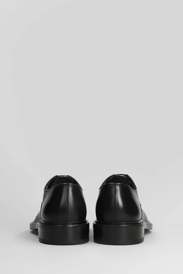 Lace Up Shoes In Black Leather - Image 4