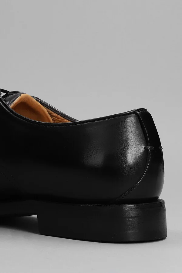 Lace Up Shoes In Black Leather - Image 5