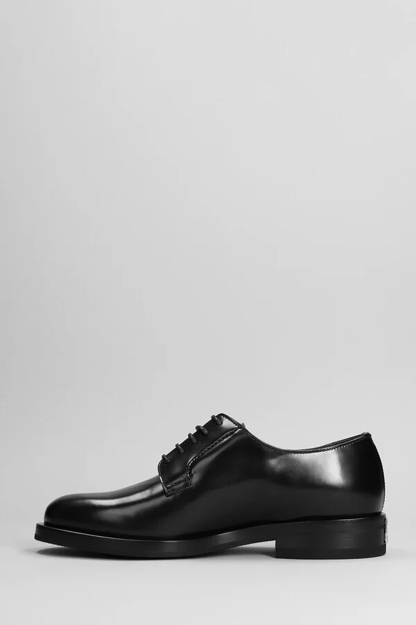 Lace Up Shoes In Black Leather - Image 3