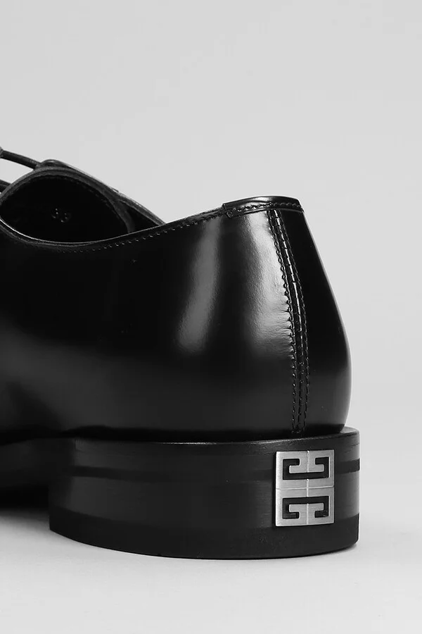 Lace Up Shoes In Black Leather - Image 5