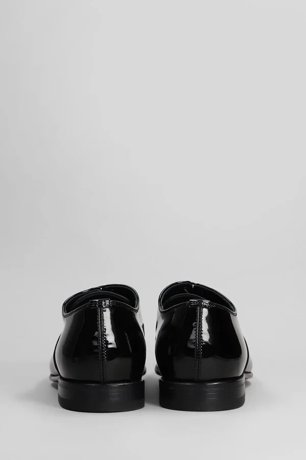 Lace Up Shoes In Black Patent Leather - Image 4