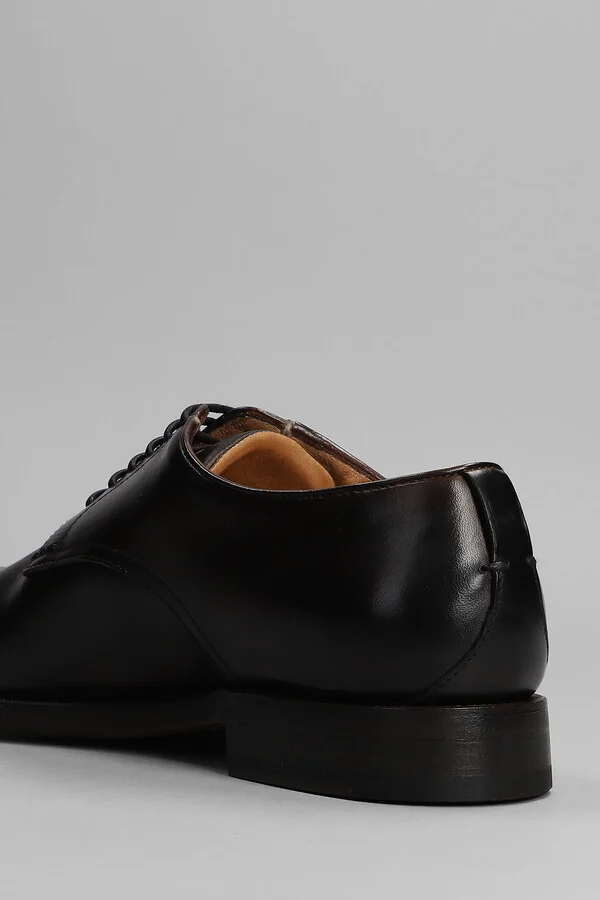 Lace Up Shoes In Dark Brown Leather - Image 5
