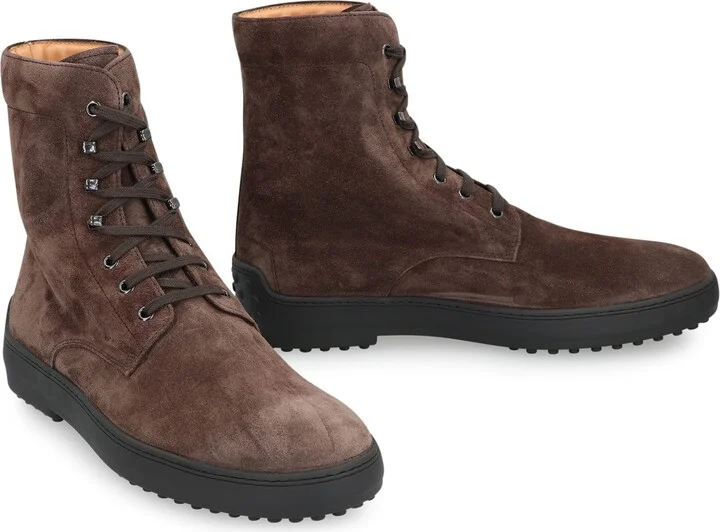 Lace-up Suede Ankle Boots - Image 3