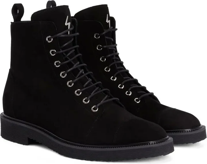 Lace-Up Suede Ankle Boots - Image 2