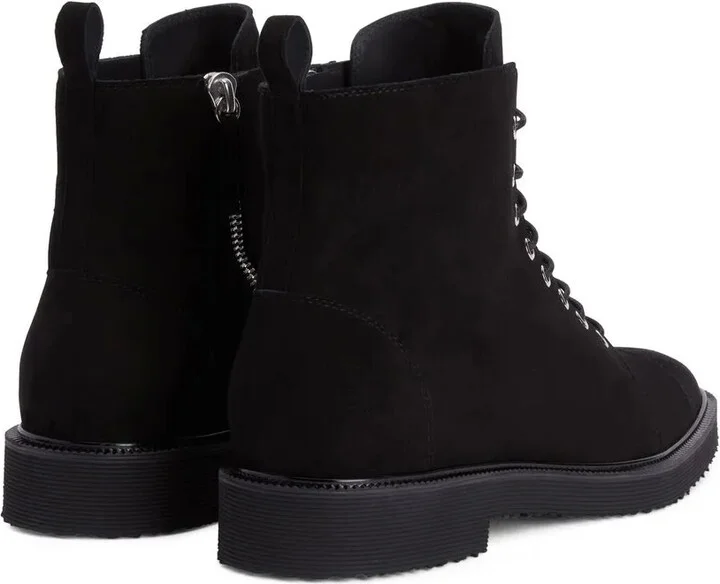 Lace-Up Suede Ankle Boots - Image 3