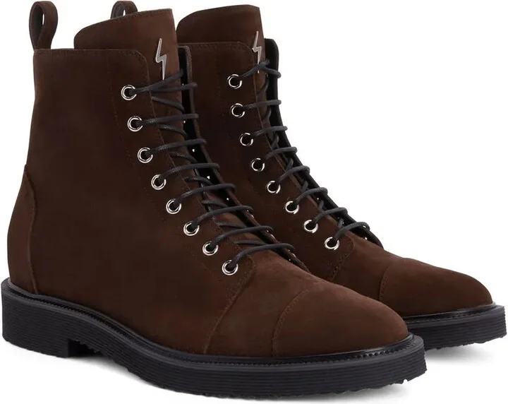 Lace-Up Suede Ankle Boots - Image 2