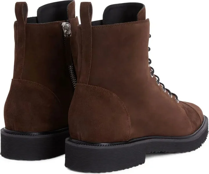 Lace-Up Suede Ankle Boots - Image 3