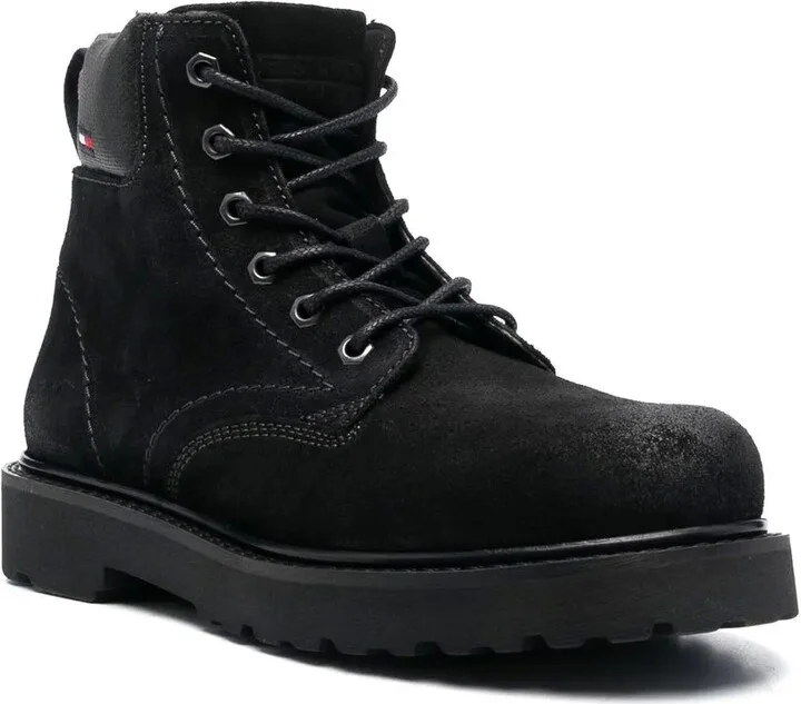 Lace-Up Suede Ankle Boots - Image 2