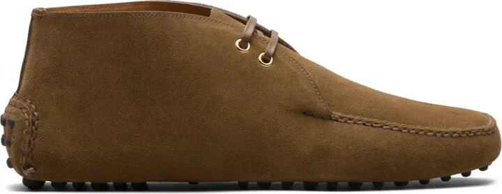 Lace-Up Suede Ankle Boots