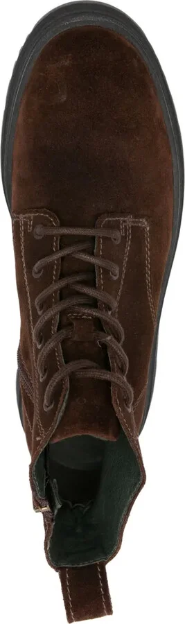 Lace-Up Suede Biker Boots - Image 4