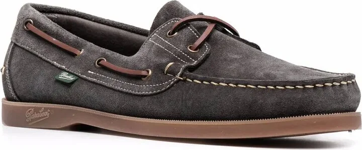 Lace-Up Suede Boat Shoes - Image 2