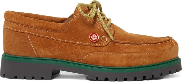 Lace-Up Suede Boat Shoes