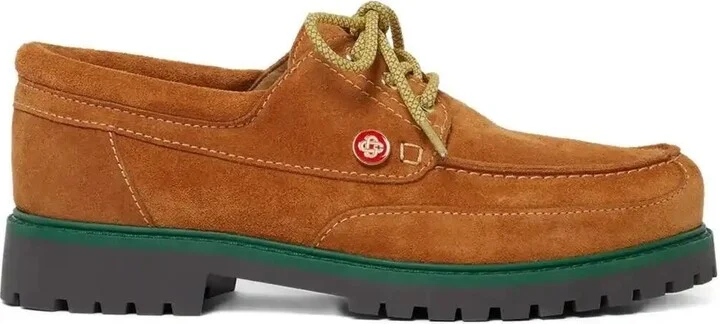 Lace-Up Suede Boat Shoes