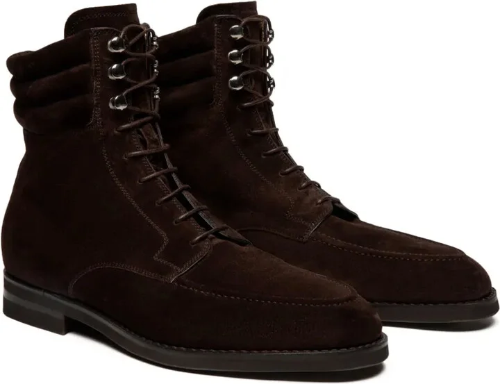 Lace-Up Suede Boots - Image 2