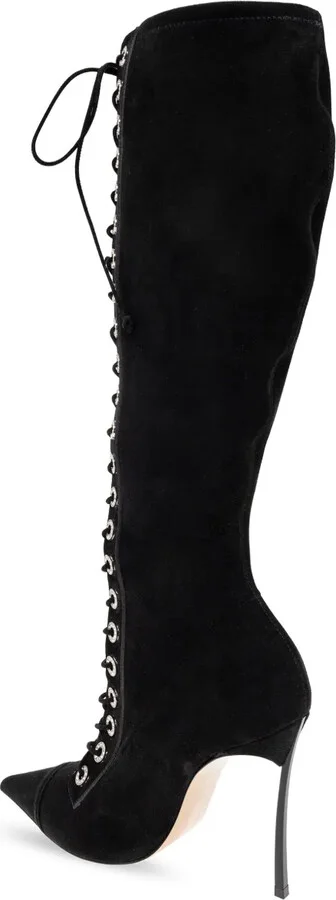 Lace-Up Suede Boots - Image 5