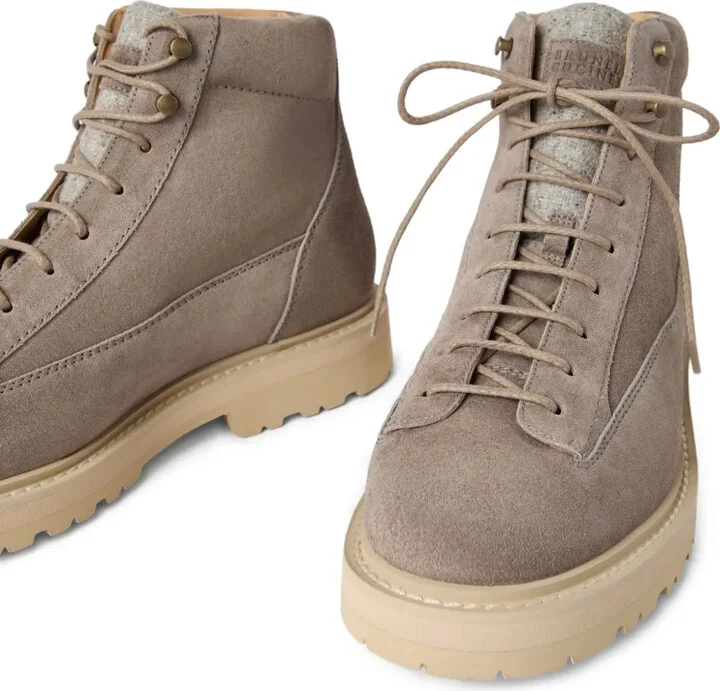 Lace-Up Suede Boots - Image 4