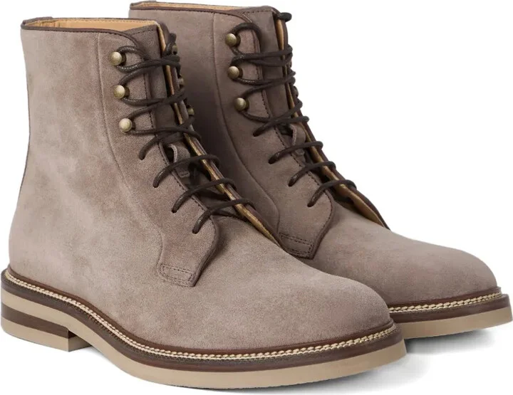 Lace-Up Suede Boots - Image 2