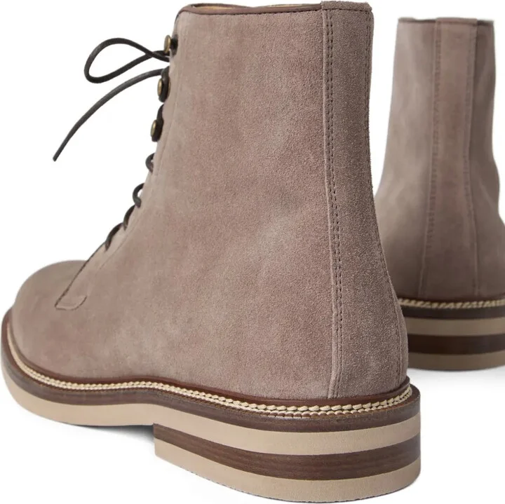 Lace-Up Suede Boots - Image 4