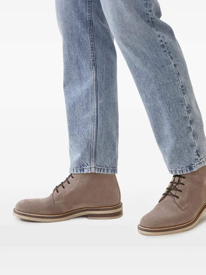 Lace-Up Suede Boots - Image 5