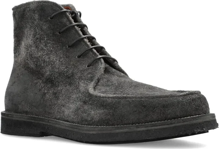 Lace-Up Suede Boots - Image 2