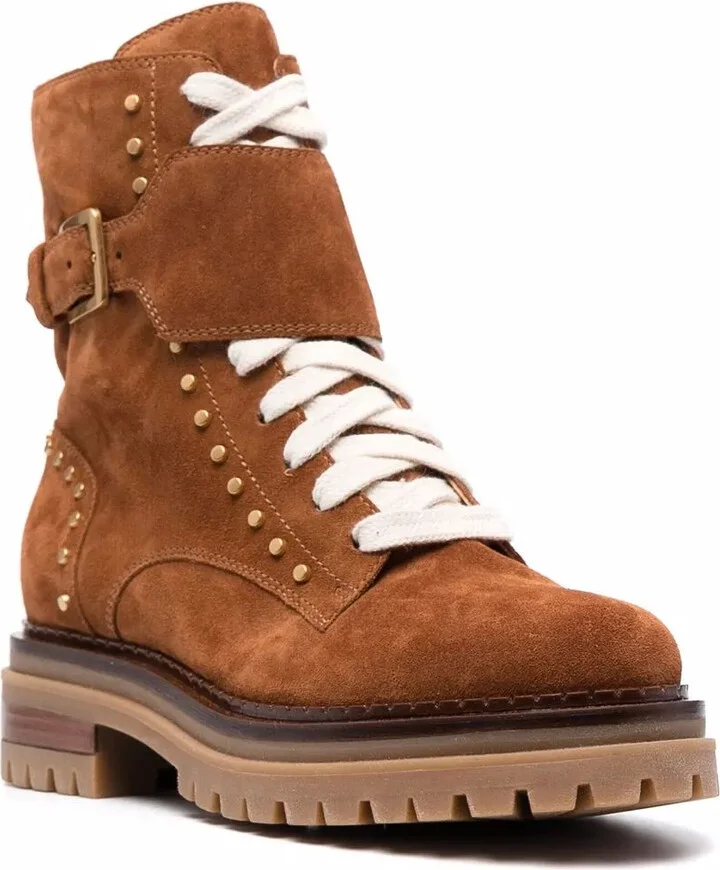 Lace-Up Suede Boots - Image 2