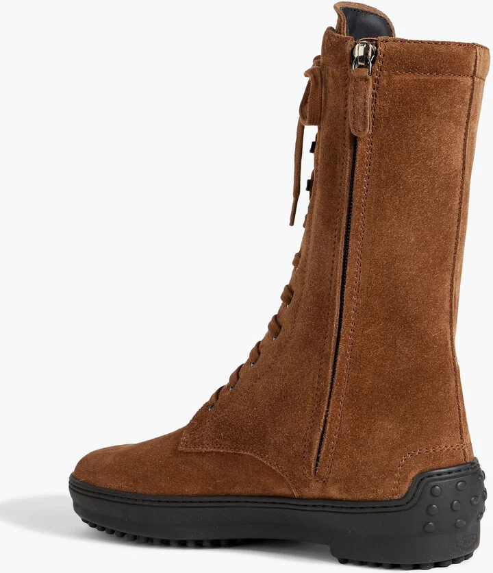 Lace-up suede boots - Image 9
