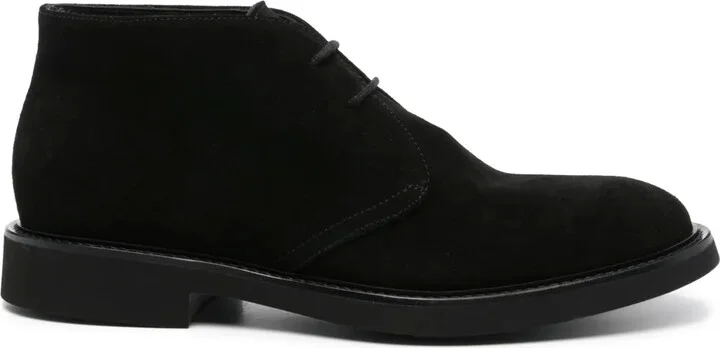 Lace-Up Suede Boots