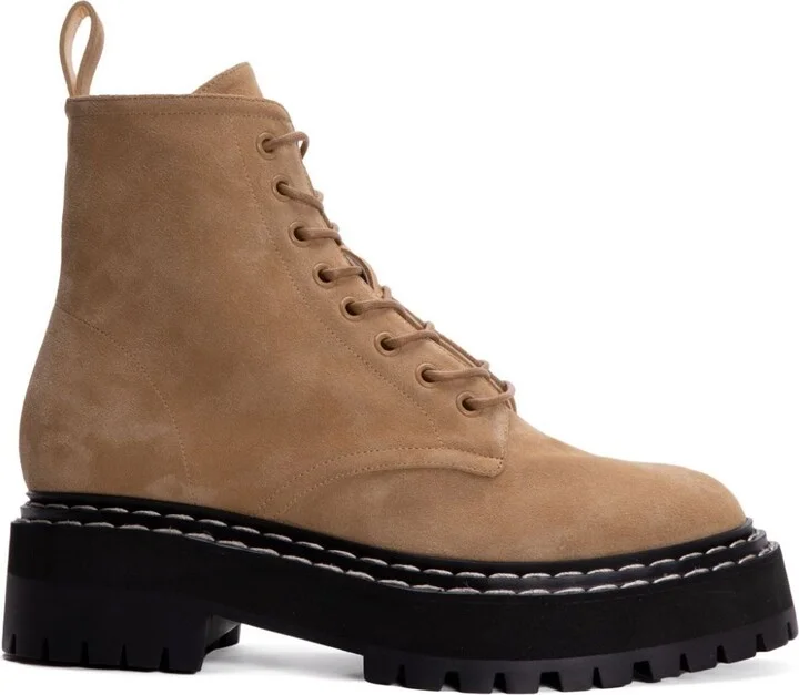 Lace-Up Suede Boots