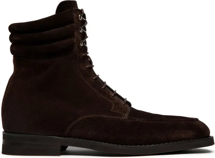 Lace-Up Suede Boots