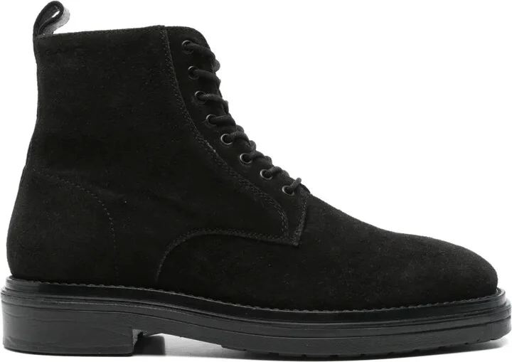 Lace-Up Suede Boots