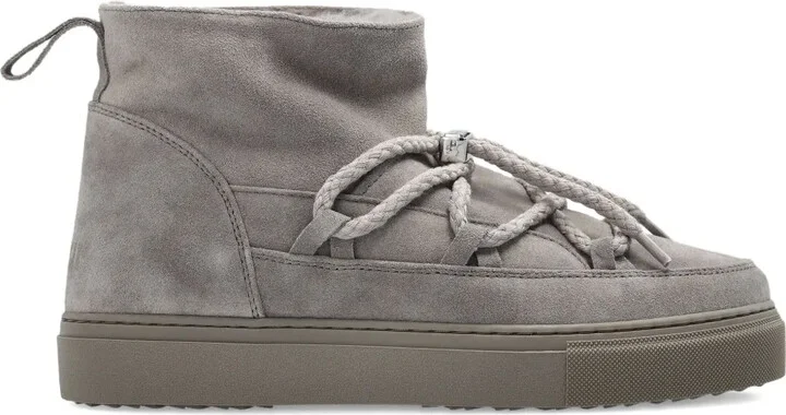 Lace-Up Suede Boots