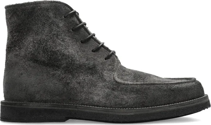 Lace-Up Suede Boots