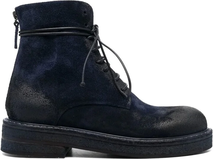 Lace-Up Suede Boots