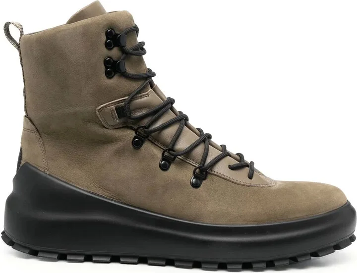 Lace-Up Suede Boots