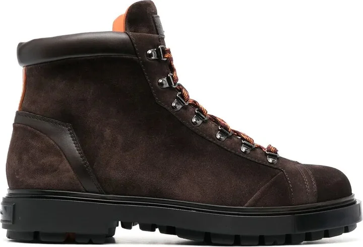 Lace-Up Suede Boots