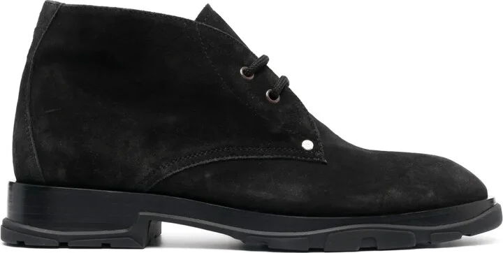 Lace-Up Suede Boots