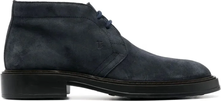 Lace-Up Suede Boots
