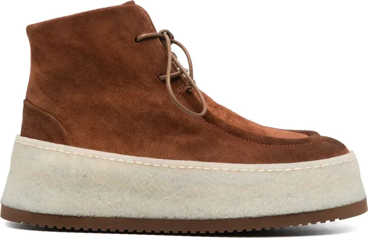 Lace-Up Suede Boots