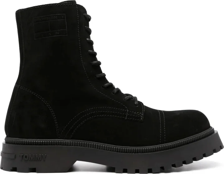 Lace-Up Suede Boots