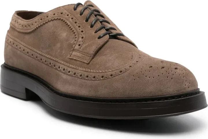 Lace-Up Suede Brogues - Image 2