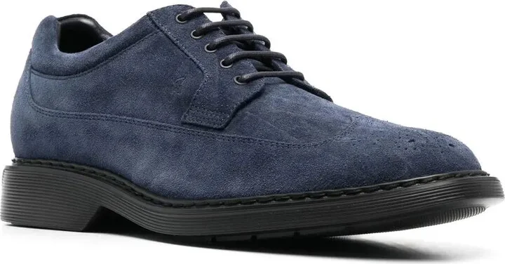 Lace-Up Suede Brogues - Image 2