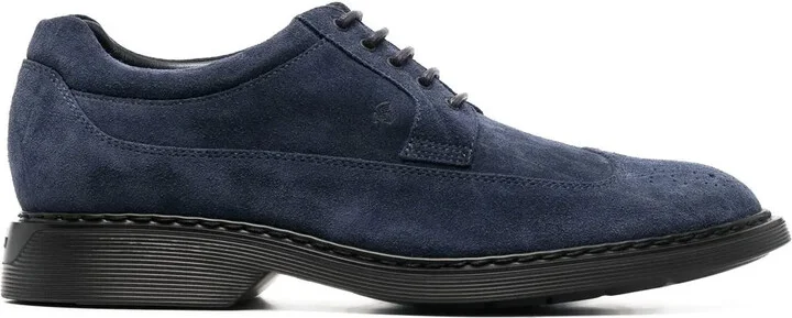 Lace-Up Suede Brogues