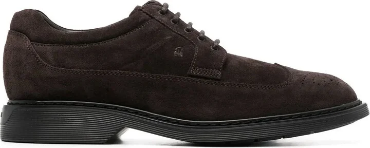 Lace-Up Suede Brogues
