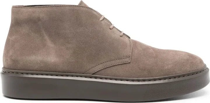 Lace-Up Suede Chukka Boots