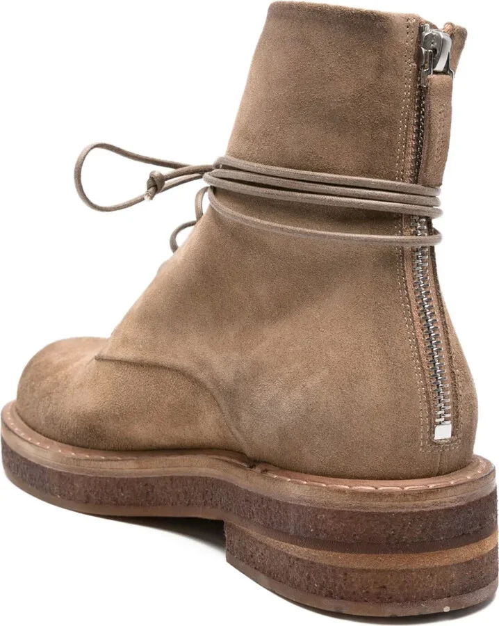 Lace-Up Suede Combat Boots - Image 3