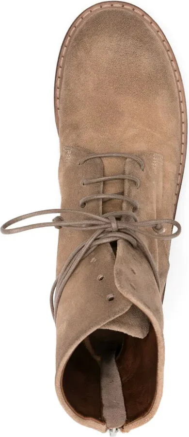 Lace-Up Suede Combat Boots - Image 4