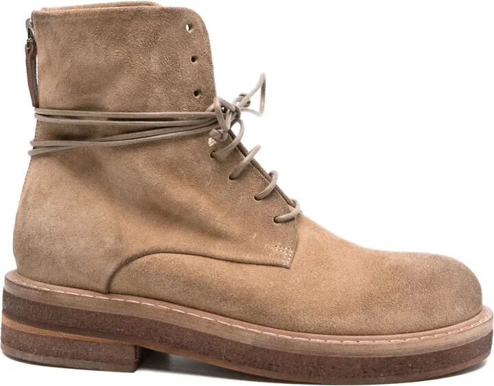 Lace-Up Suede Combat Boots