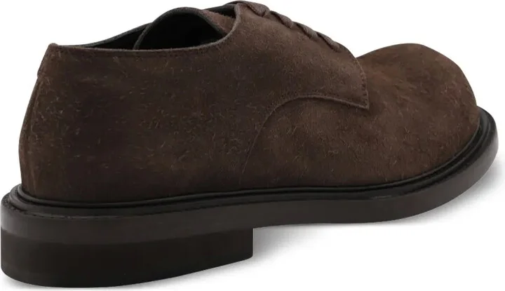 Lace-Up Suede Derby Shoes - Image 3