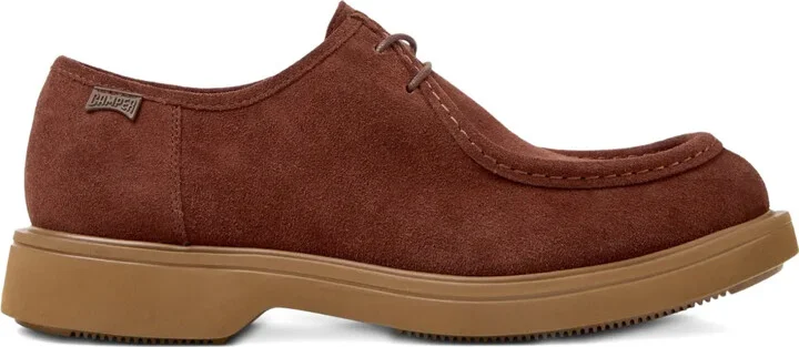 Lace-Up Suede Derby Shoes