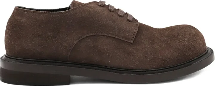 Lace-Up Suede Derby Shoes